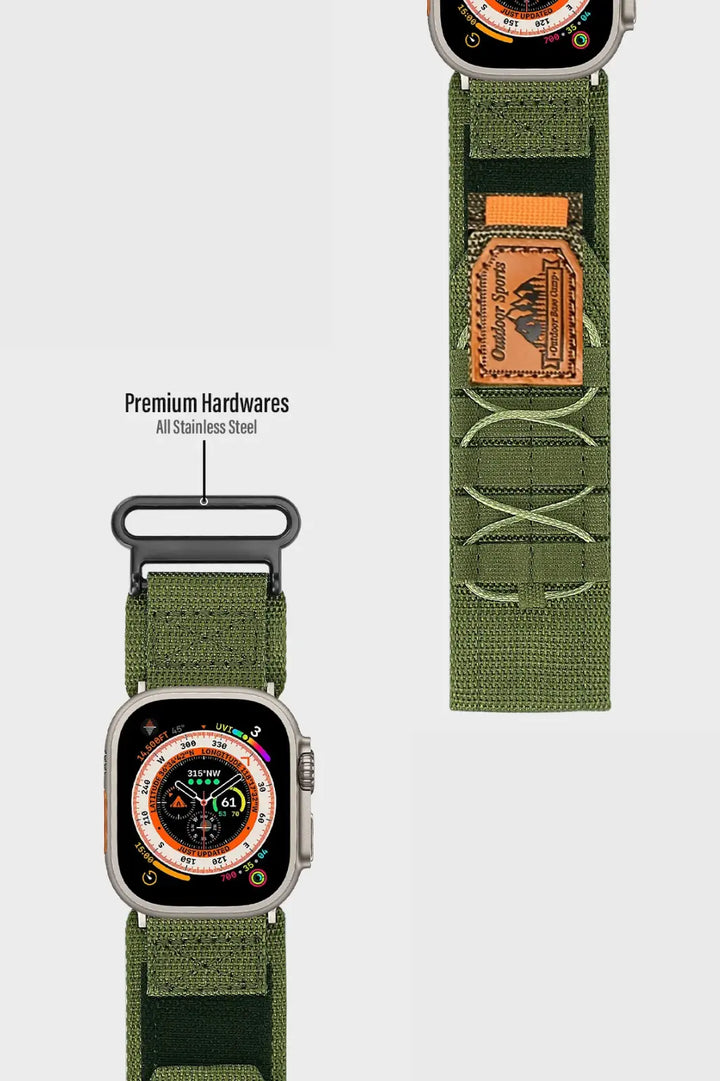 Breathable Woven Nylon Apple Watch Band - Navy Blue