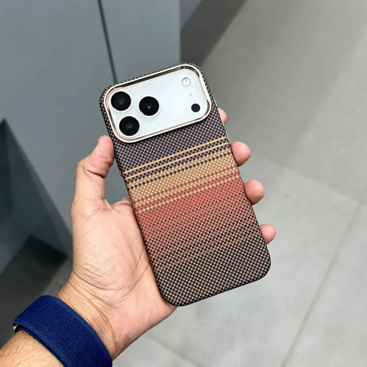 Classic Plaid Carbon Fiber MagSafe iPhone Case Cover - Slim, Stylish & Protective