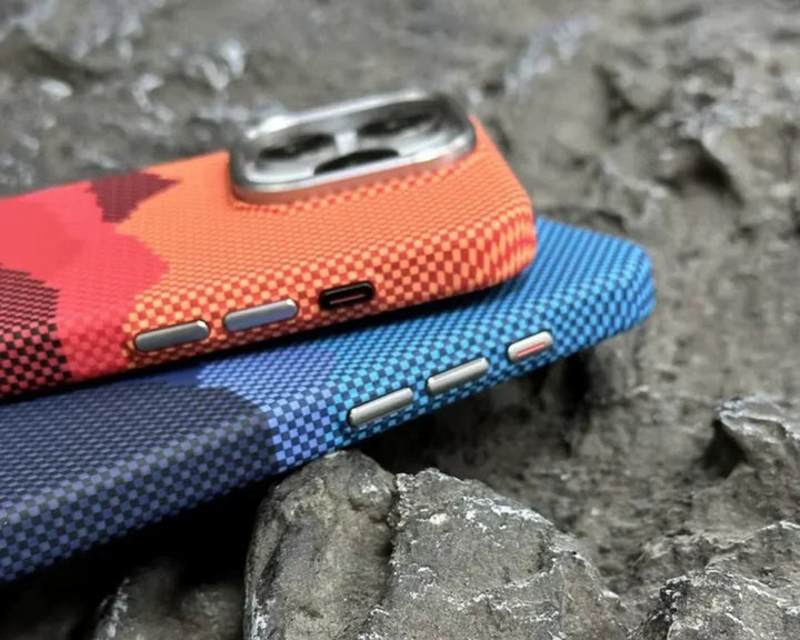 Knitted Pattern Carbon Fiber MagSafe iPhone Case Cover - Slim, Stylish & Protective - Creslia