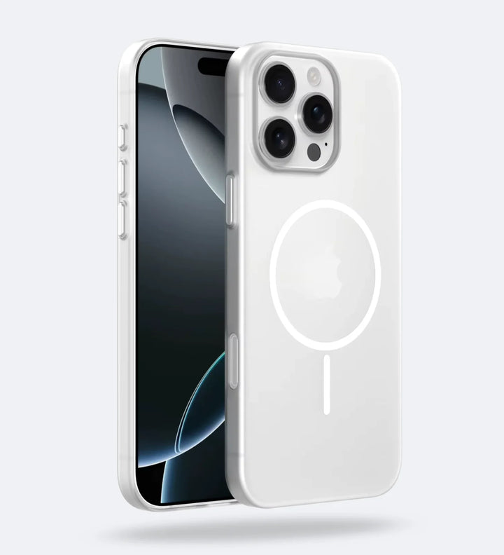 Frosted Ultra-Thin iPhone Case with MagSafe – Matte, 0.35 mm - White - Creslia