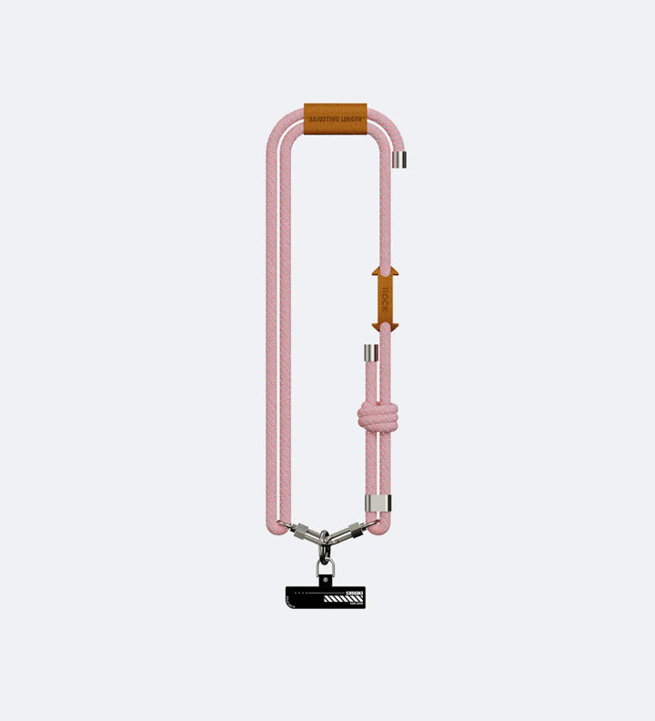 Glow-in-the-Dark Phone Lanyard – Fluorescent Pink, Adjustable Neck & Wrist Strap for All Phones. - Creslia