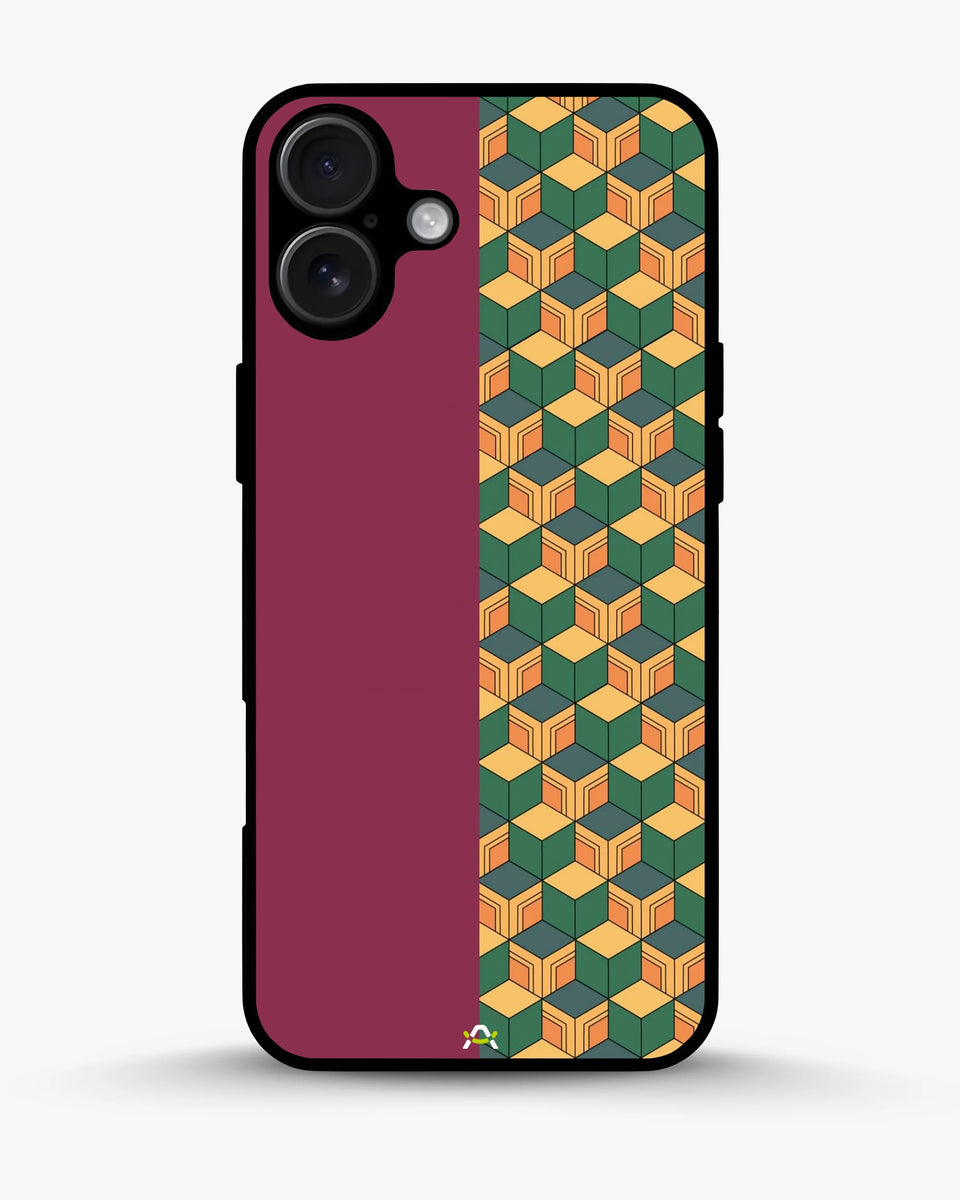 Creslia 3d cube pattern phone case - 3d cube pattern phone case iphone 16