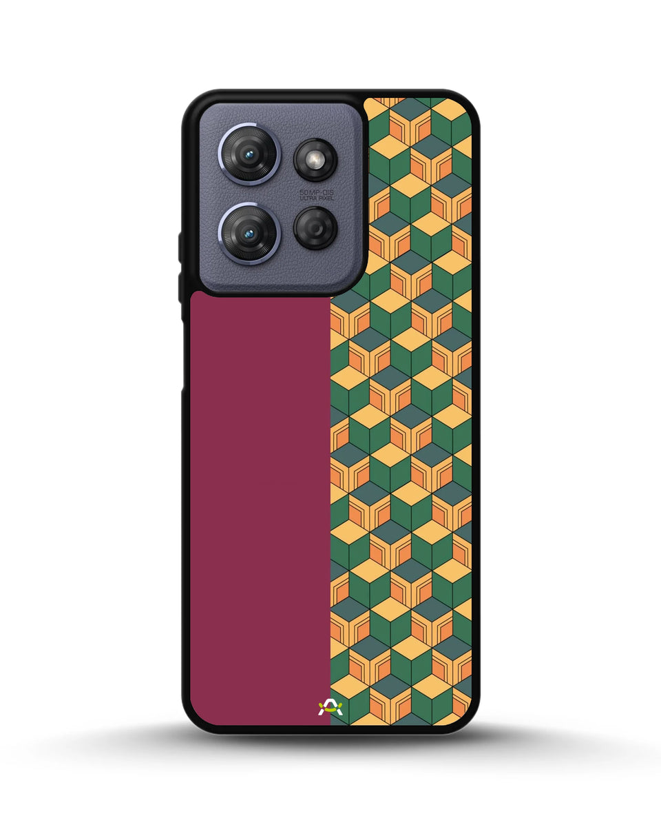 Creslia 3d cube pattern phone case - 3d cube pattern phone case moto g 2025