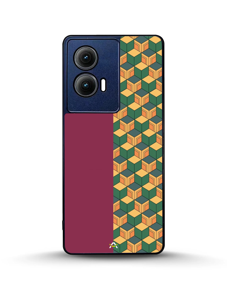 Creslia 3d cube pattern phone case - 3d cube pattern phone case motorola edge 2024