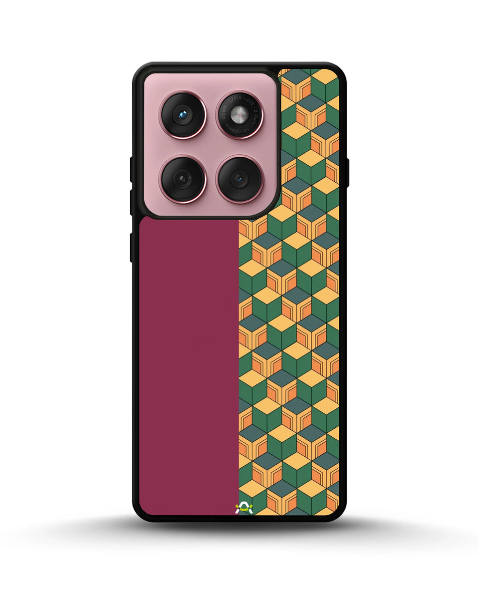 Creslia 3d cube pattern phone case - 3d cube pattern phone case motorola edge 2025