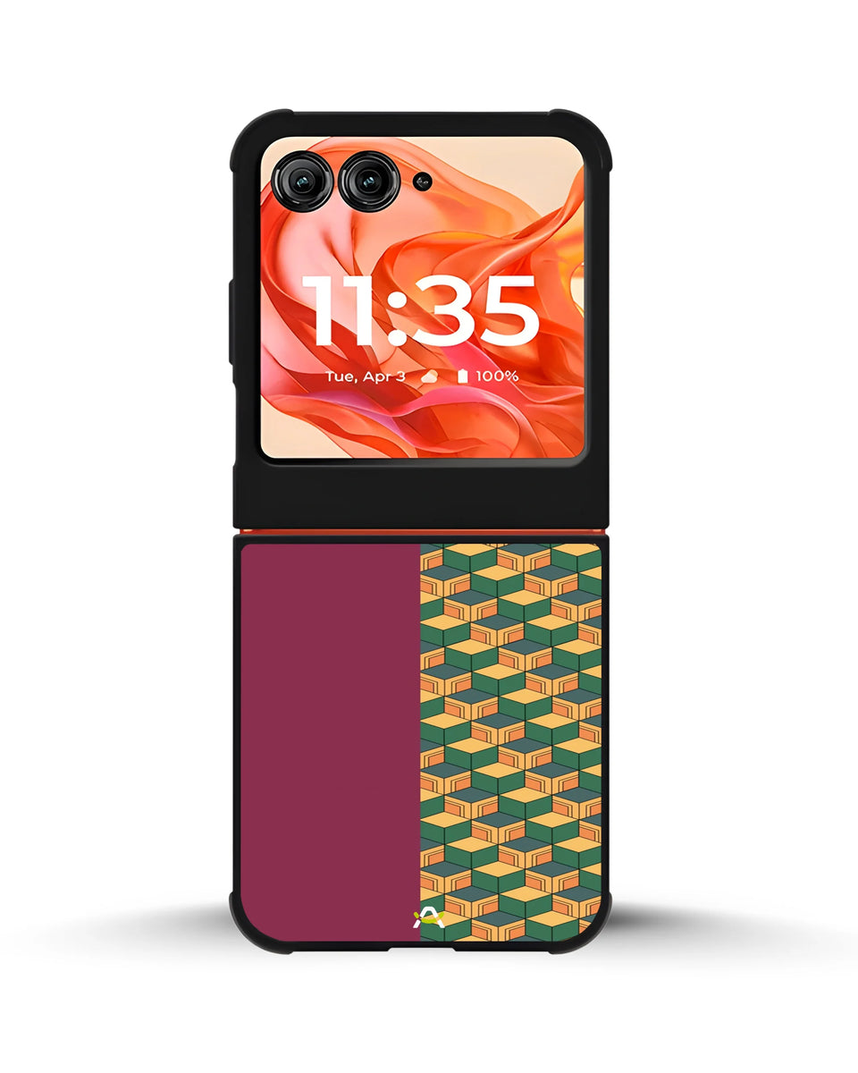 Creslia 3d cube pattern phone case - 3d cube pattern phone case motorola razr 2025