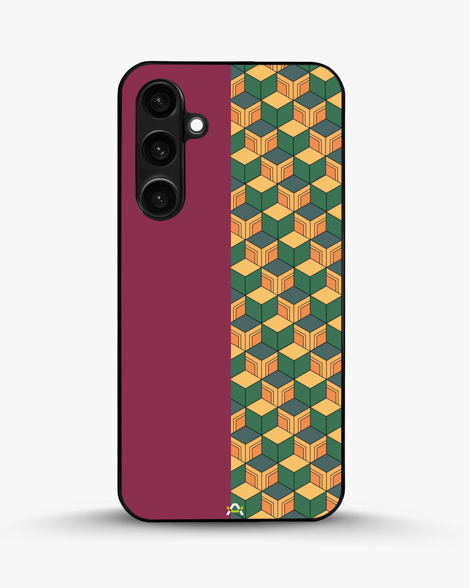 Creslia 3d cube pattern phone case - 3d cube pattern phone case samsung galaxy s23 fe