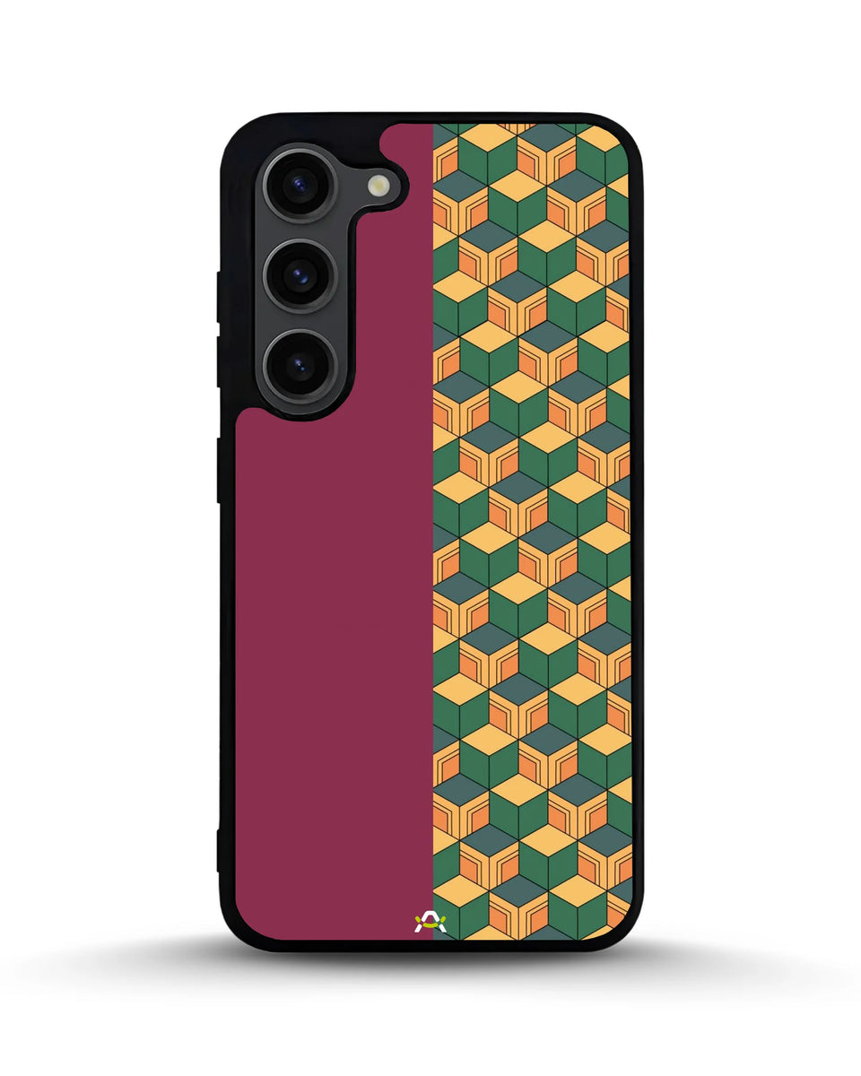 Creslia 3d cube pattern phone case - 3d cube pattern phone case samsung galaxy s23 plus