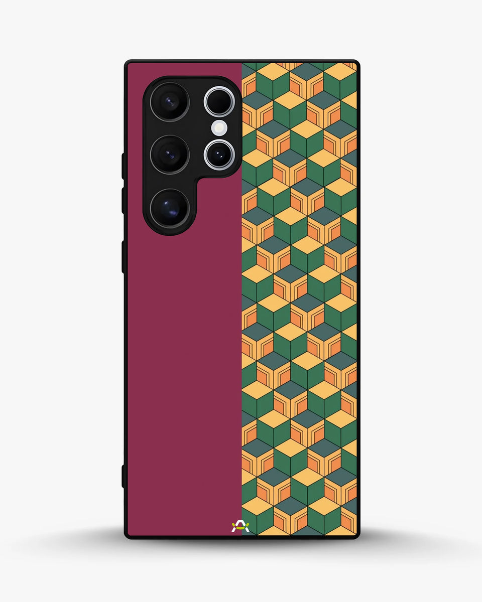 Creslia 3d cube pattern phone case - 3d cube pattern phone case samsung galaxy s23 ultra