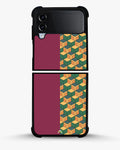 Creslia 3d cube pattern phone case - 3d cube pattern phone case samsung galaxy z flip 4