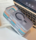 Corrugated Hybrid MagSafe Case Cover for iPhone - White - Creslia