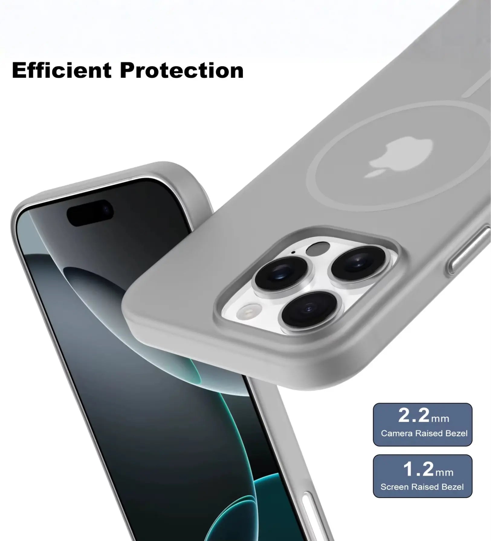 Frosted Ultra-Thin iPhone Case with MagSafe – Matte, 0.35 mm - Grey
