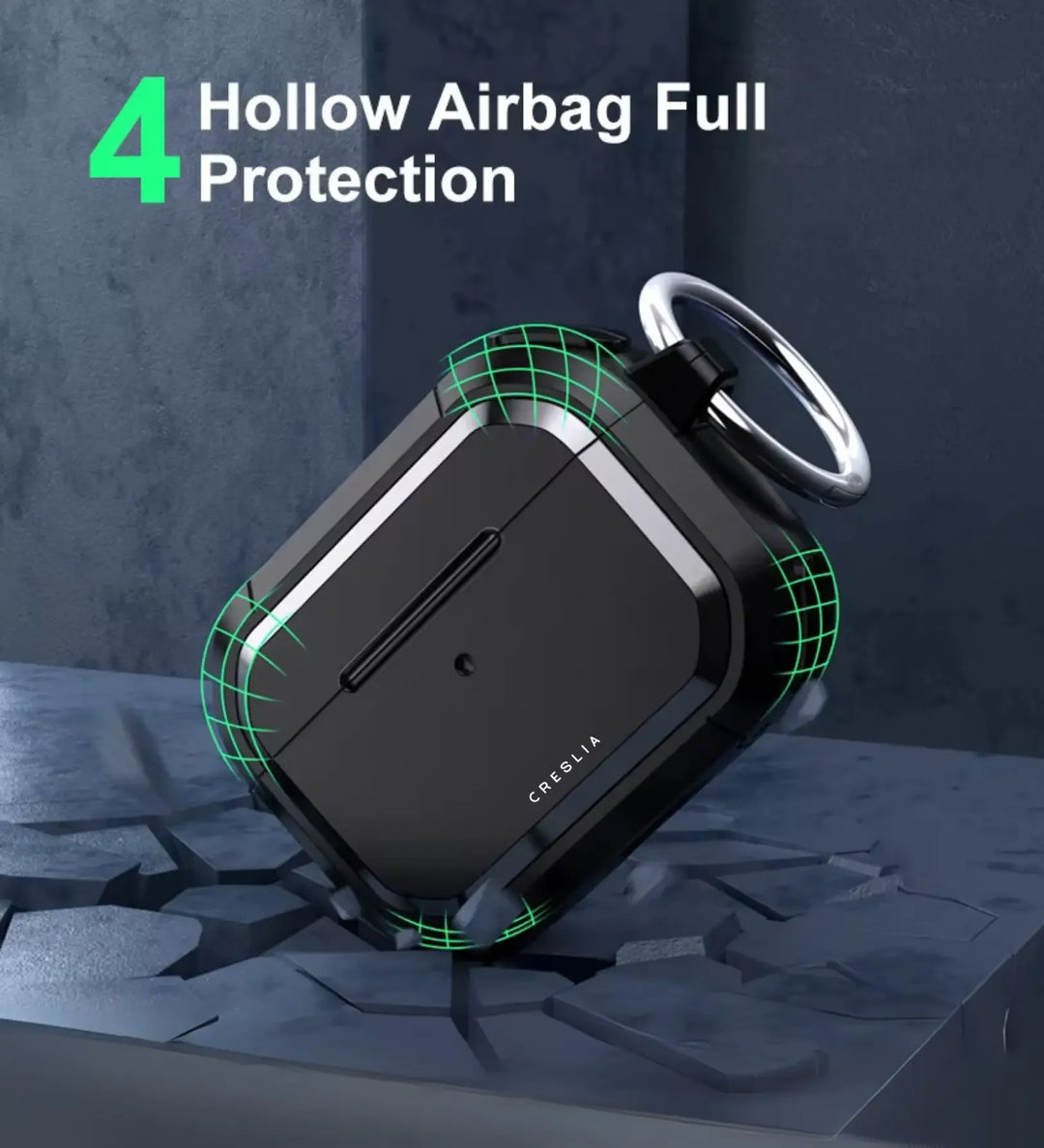 EggShell AirPods Pro 2 Cases Covers - Black - Creslia