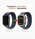 Apple Watch Ultra Converter Case Cover – Instantly Transform 44/45/46mm into Ultra Look - Natural Titanium - Creslia