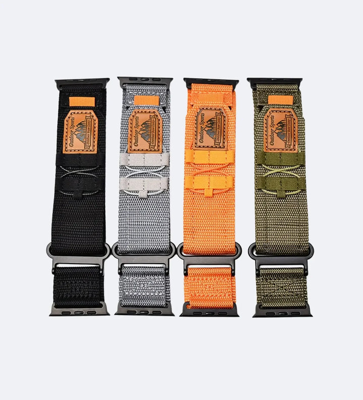 Breathable Woven Nylon Apple Watch Band - Grey - Creslia
