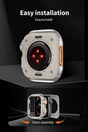 Apple Watch Ultra Converter Case Cover – Instantly Transform 44/45/46mm into Ultra Look - Natural Titanium