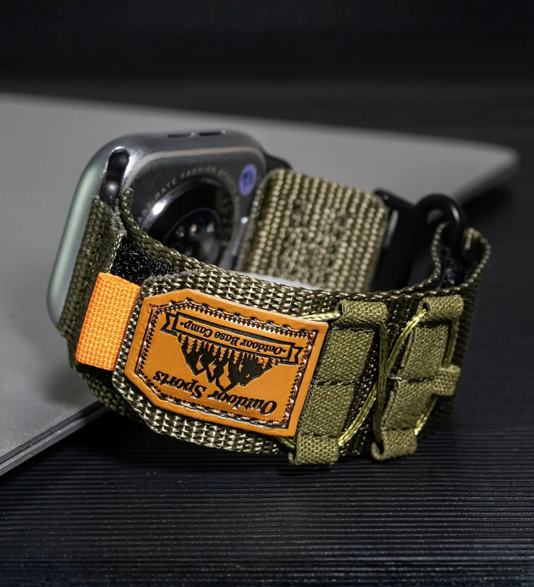 Breathable Woven Nylon Apple Watch Band - Army Green - Creslia