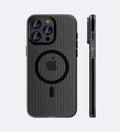 Corrugated Hybrid MagSafe Case for iPhone - Black - Creslia