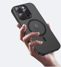 Corrugated Hybrid MagSafe Case for iPhone - Black - Creslia