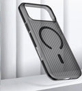 Corrugated Hybrid MagSafe Case for iPhone - Black - Creslia