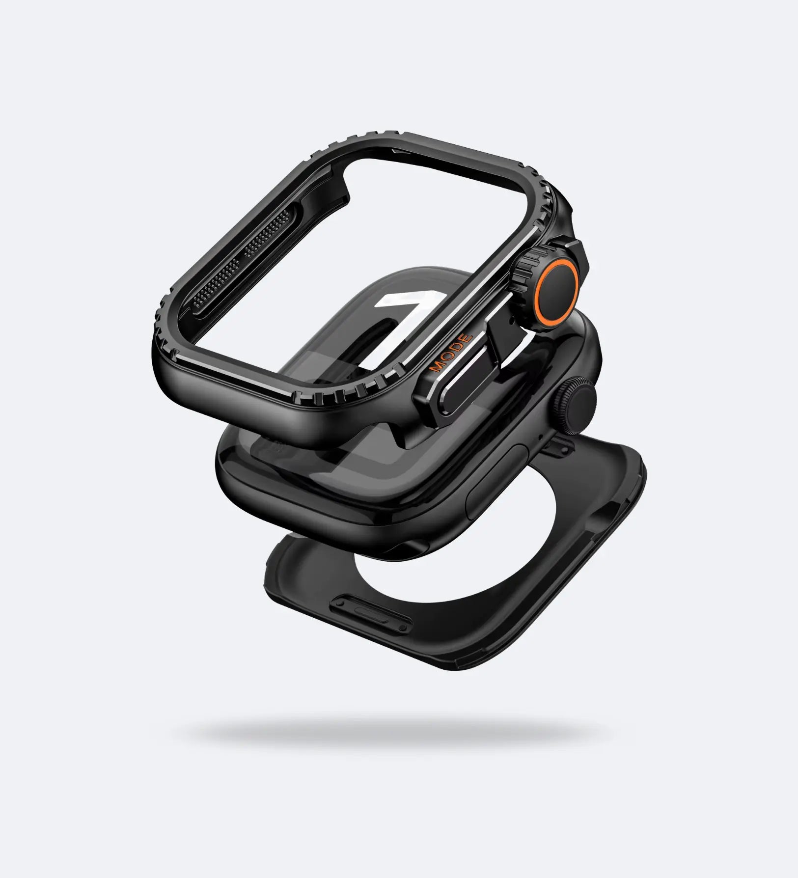 Apple Watch Ultra Converter Case Cover – Instantly Transform 44/45/46mm into Ultra Look - Black Titanium