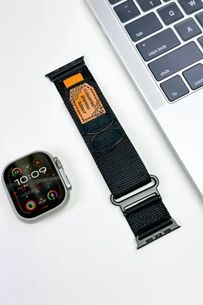 Breathable Woven Nylon Apple Watch Band - Navy Blue