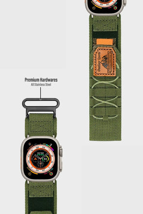 Breathable Woven Nylon Apple Watch Band - Navy Blue