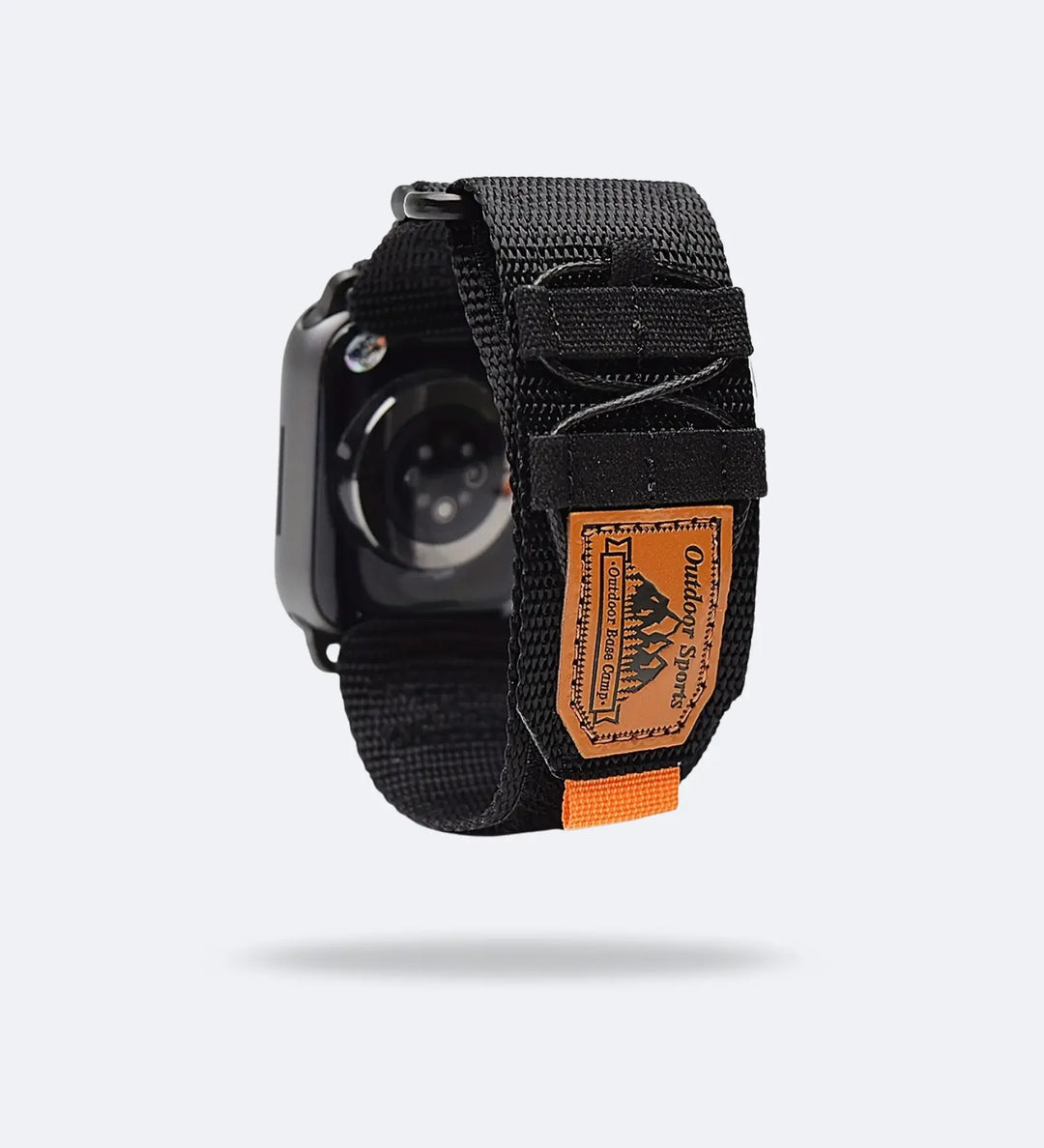 Breathable Woven Nylon Apple Watch Band - Black - Creslia