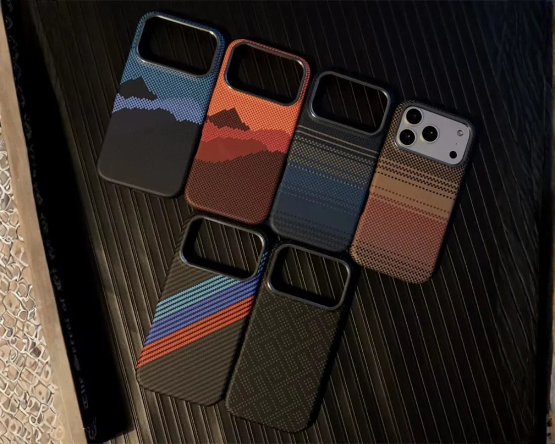 Classic Plaid Carbon Fiber MagSafe iPhone Case Cover - Slim, Stylish & Protective