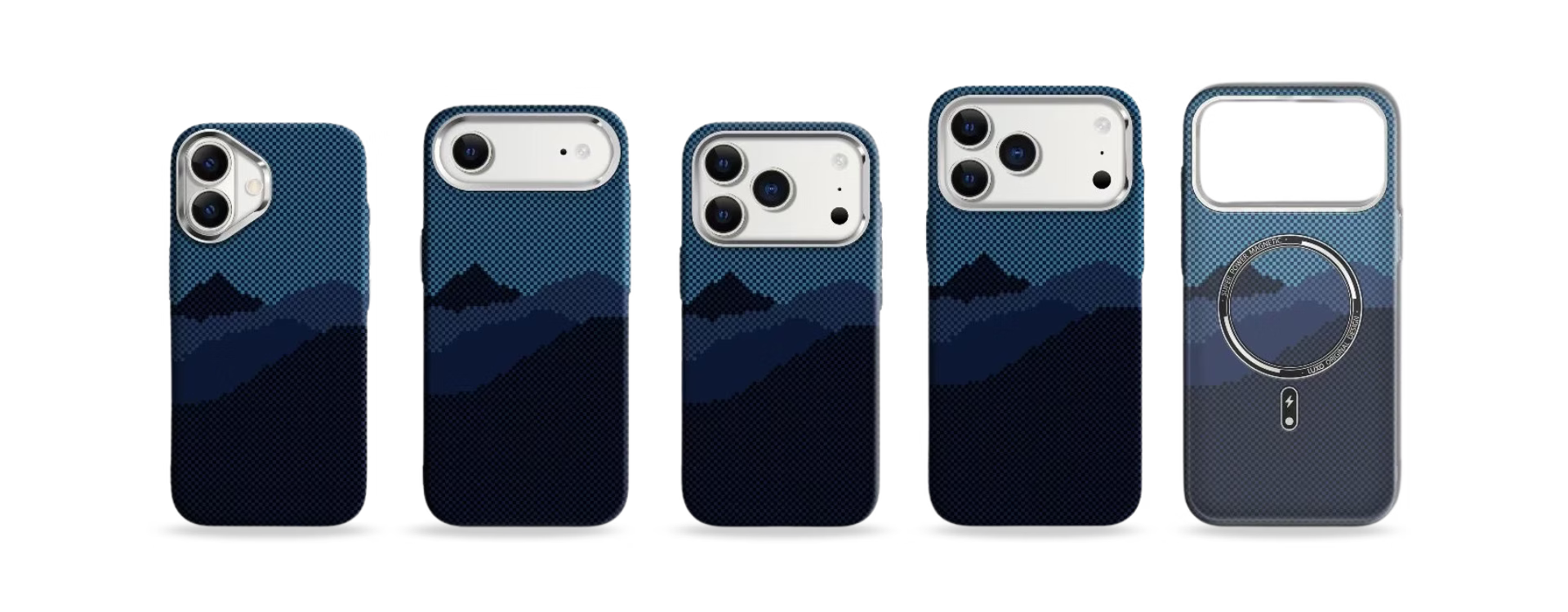 Mountain Horizon Carbon Fiber MagSafe iPhone Case Cover - Slim, Stylish & Protective