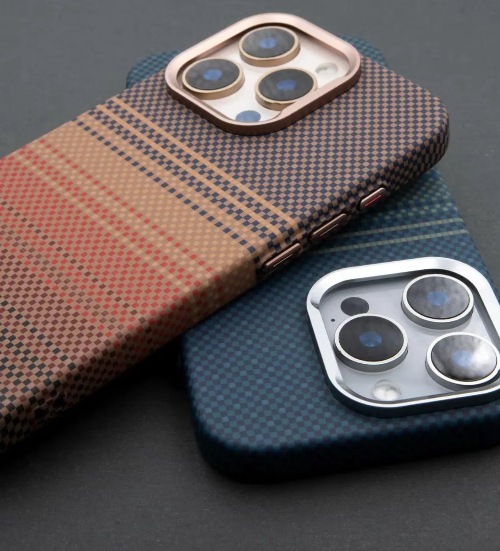 Classic Plaid Carbon Fiber MagSafe iPhone Case Cover - Slim, Stylish & Protective