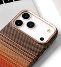 Classic Plaid Carbon Fiber MagSafe iPhone Case Cover - Slim, Stylish & Protective - Creslia
