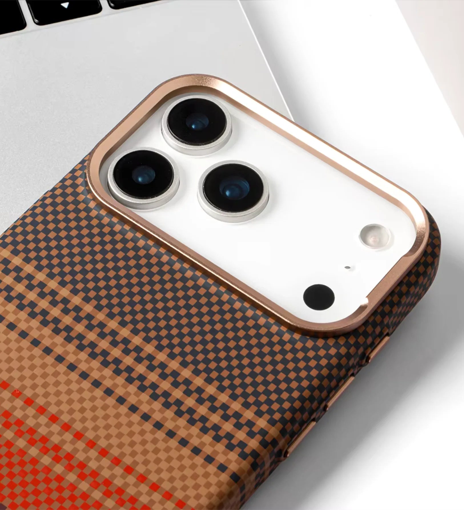 Classic Plaid Carbon Fiber MagSafe iPhone Case Cover - Slim, Stylish & Protective