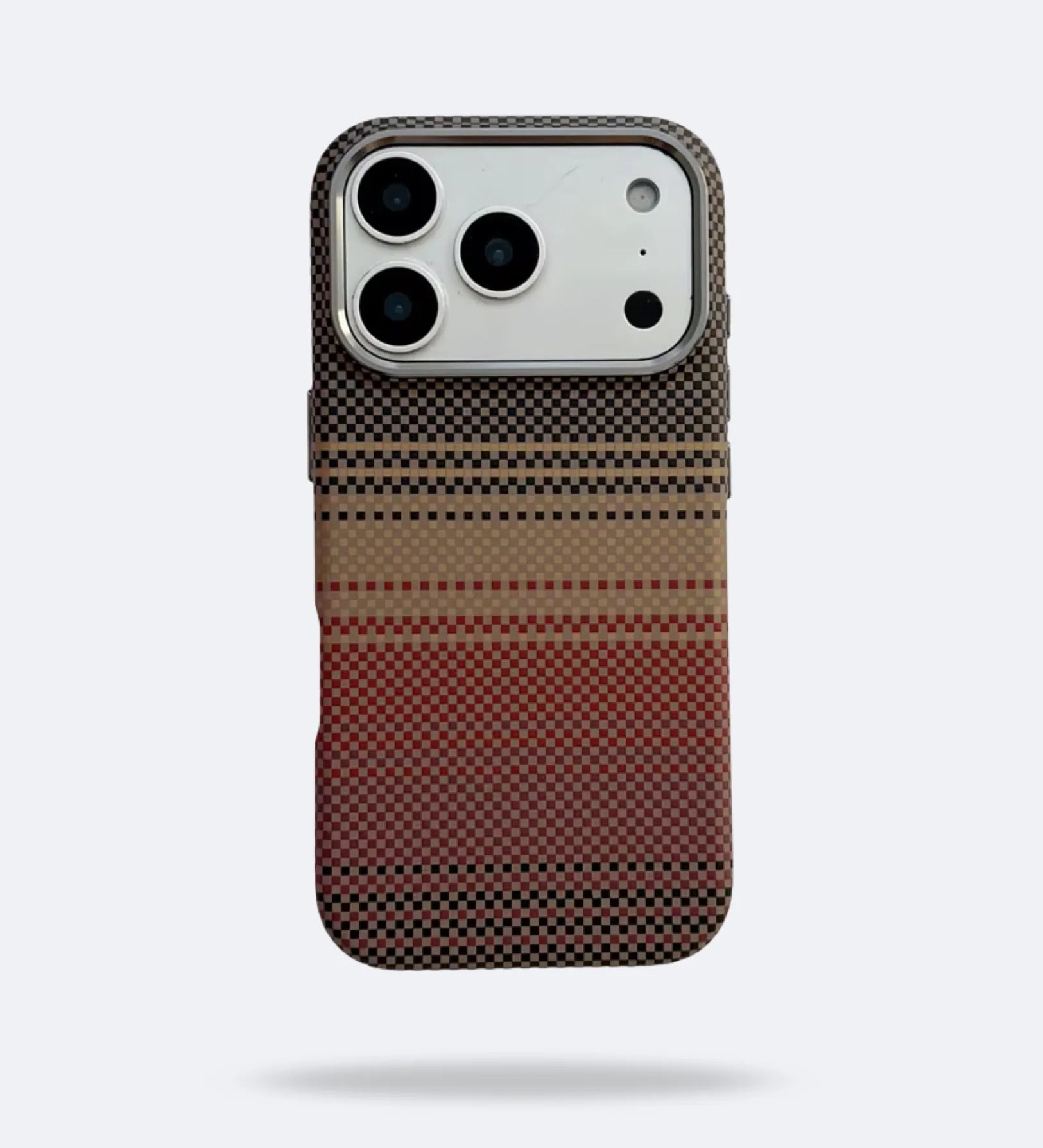 Classic Plaid Carbon Fiber MagSafe iPhone Case Cover - Slim, Stylish & Protective