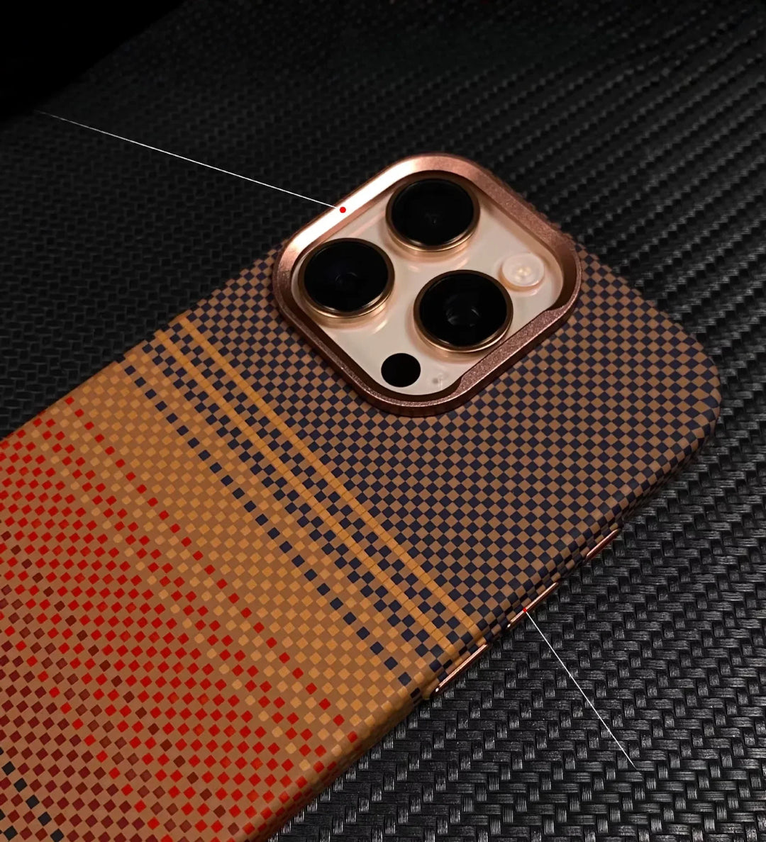 Classic Plaid Carbon Fiber MagSafe iPhone Case Cover - Slim, Stylish & Protective - Creslia
