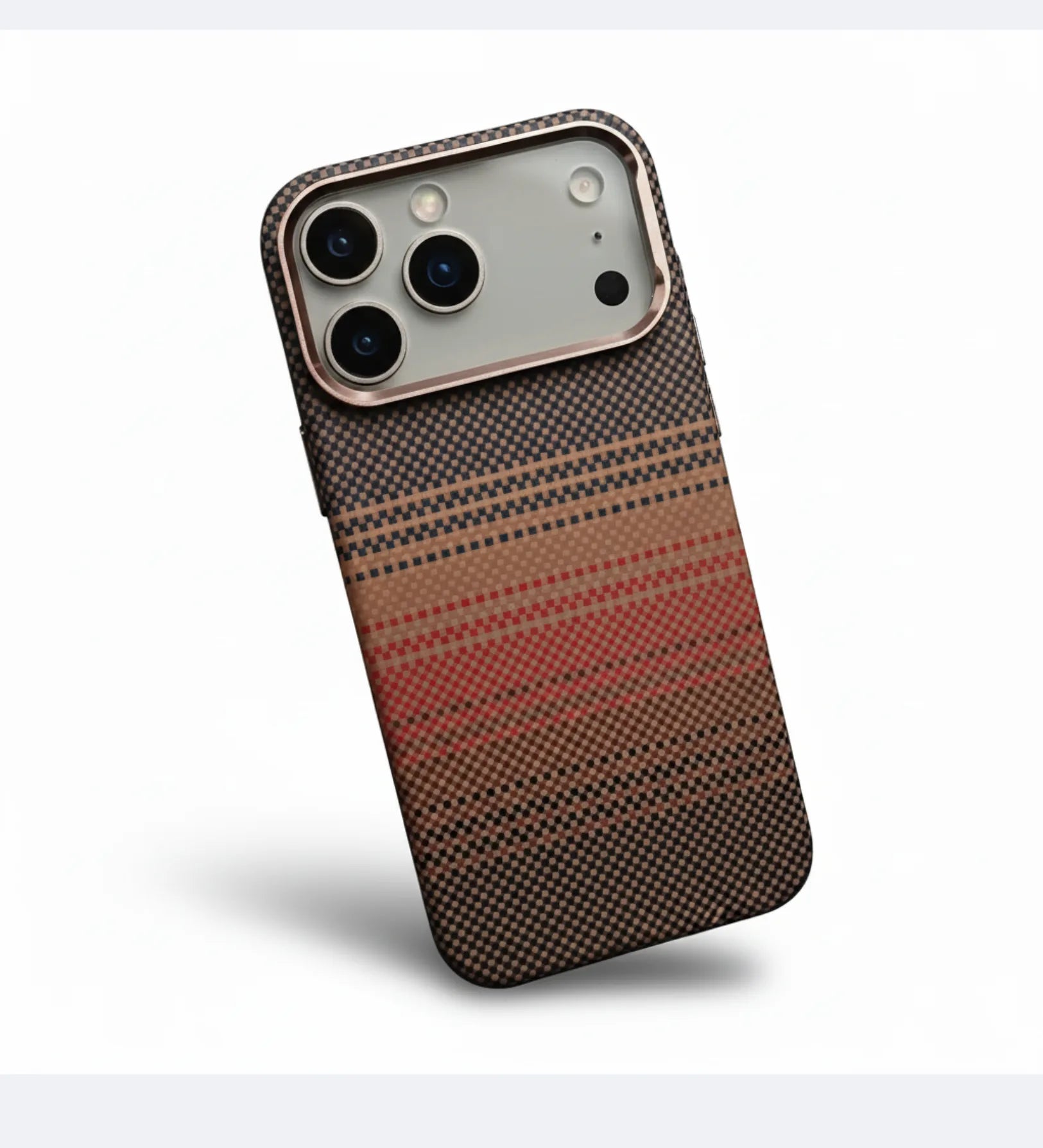 Classic Plaid Carbon Fiber MagSafe iPhone Case Cover - Slim, Stylish & Protective