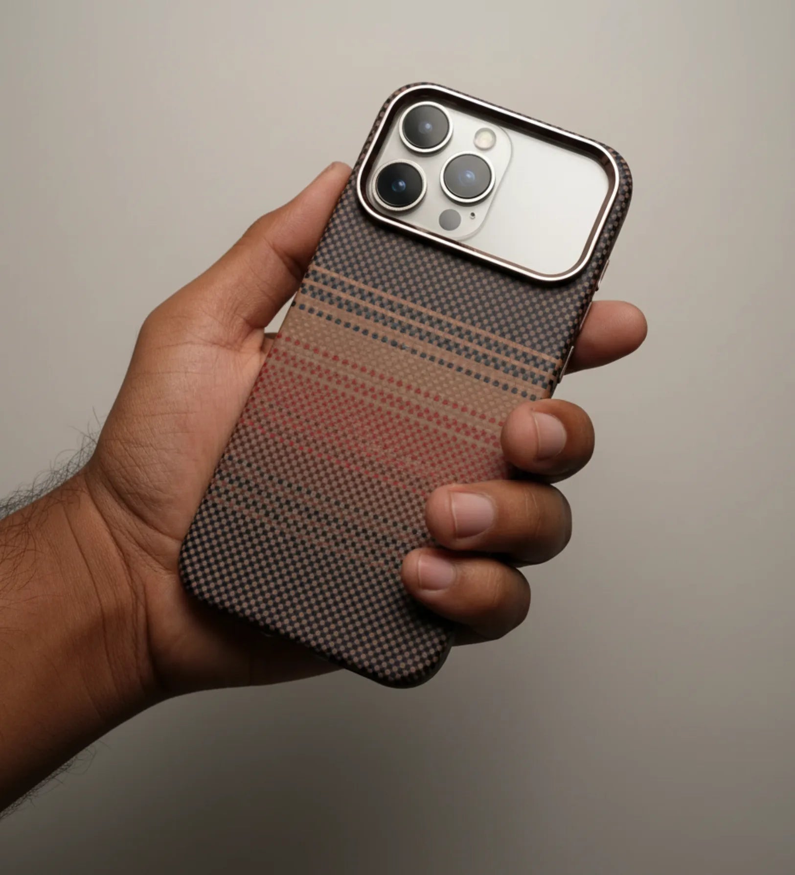 Classic Plaid Carbon Fiber MagSafe iPhone Case Cover - Slim, Stylish & Protective