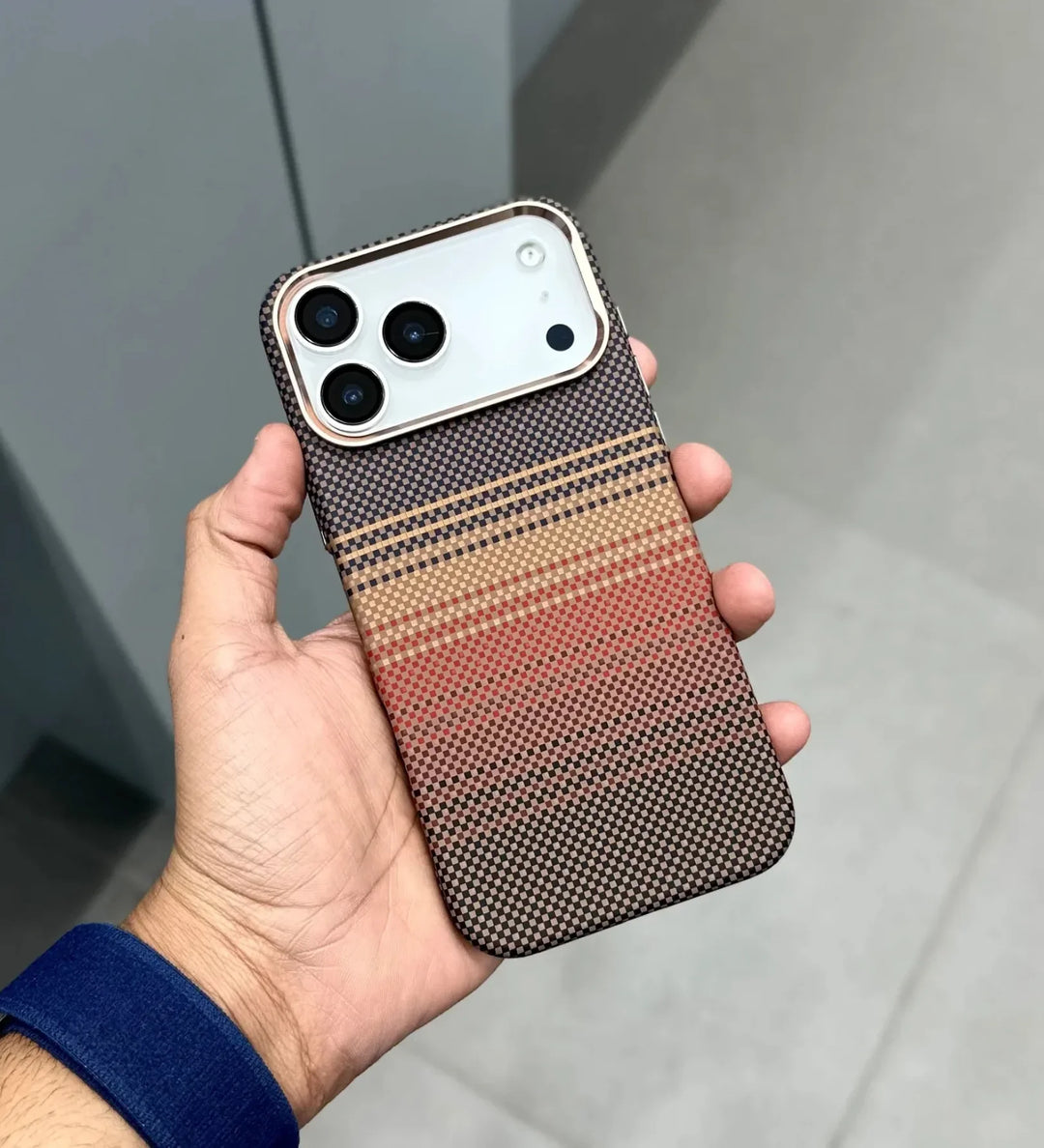 Classic Plaid Carbon Fiber MagSafe iPhone Case Cover - Slim, Stylish & Protective - Creslia