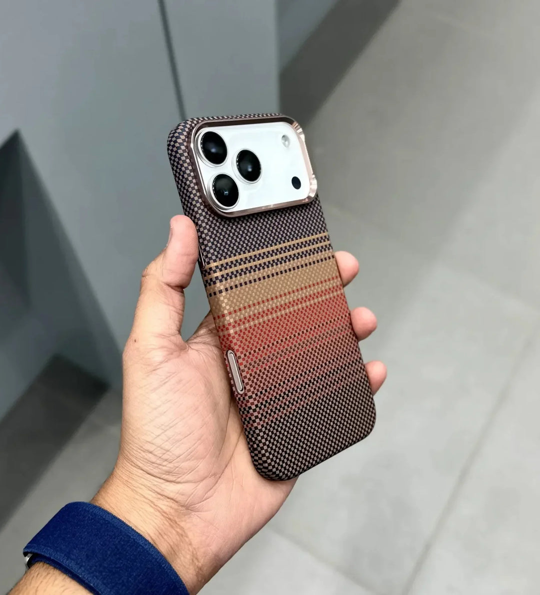 Classic Plaid Carbon Fiber MagSafe iPhone Case Cover - Slim, Stylish & Protective - Creslia