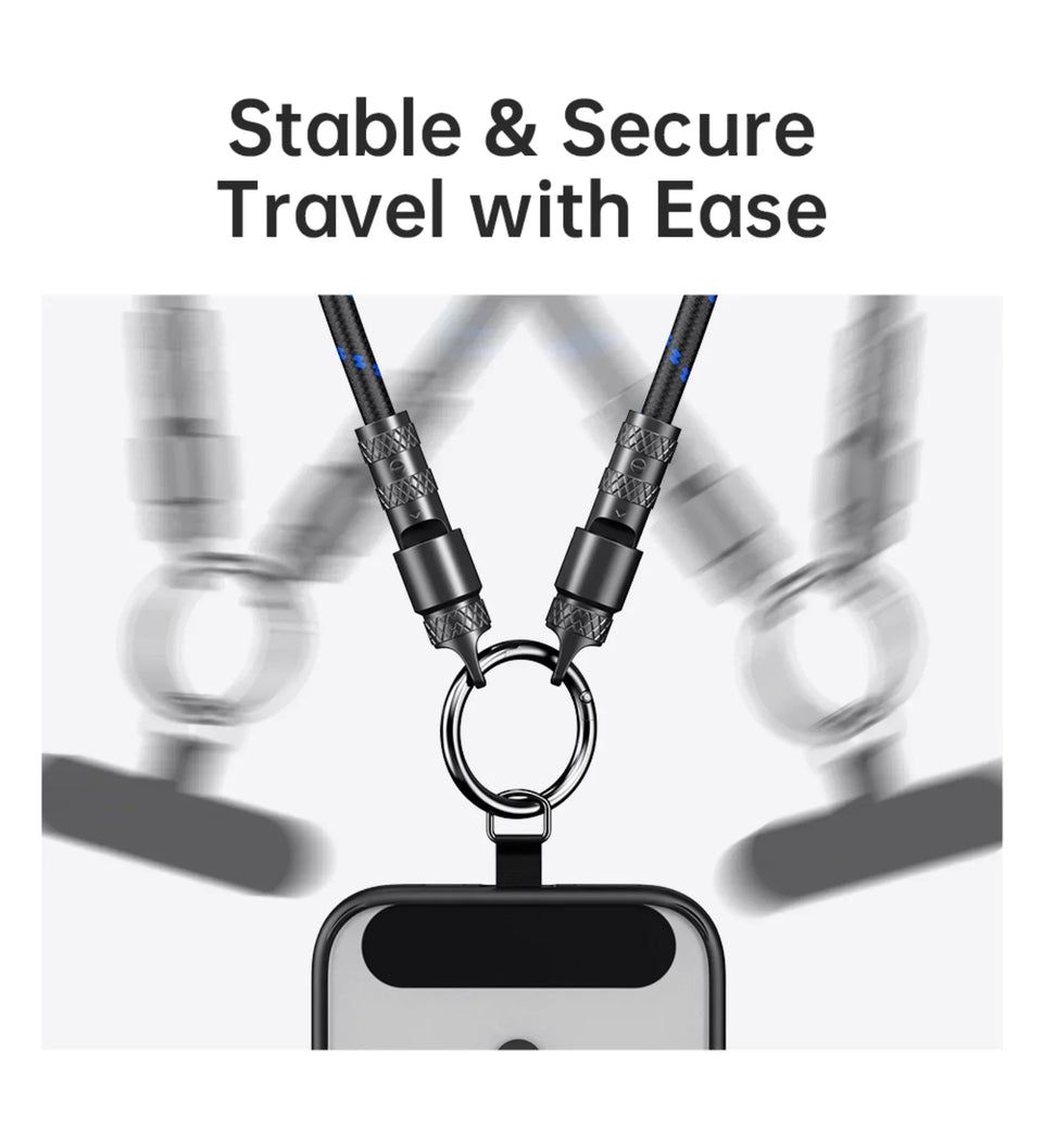 ROCK R15 Phone Lanyard + Fast-Charging Data Cable - Beige - Creslia
