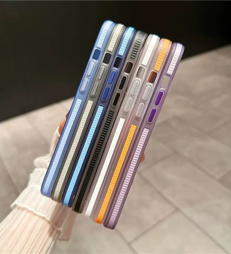 Corrugated Hybrid MagSafe Case Cover for iPhone - White - Creslia