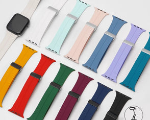Silicone Magnetic Buckle Apple Watch Band – Blue