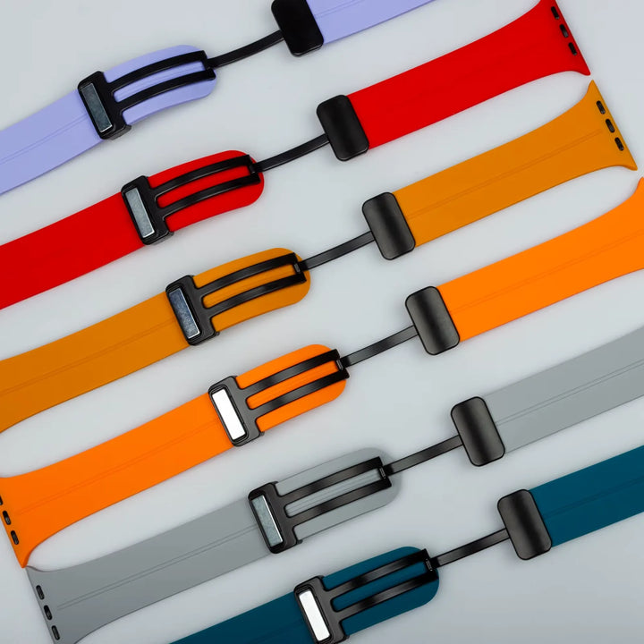 Silicone Magnetic Buckle Apple Watch Band – Starlight