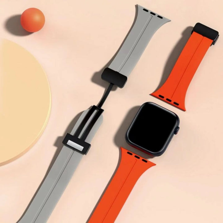 Silicone Magnetic Buckle Apple Watch Band – Starlight
