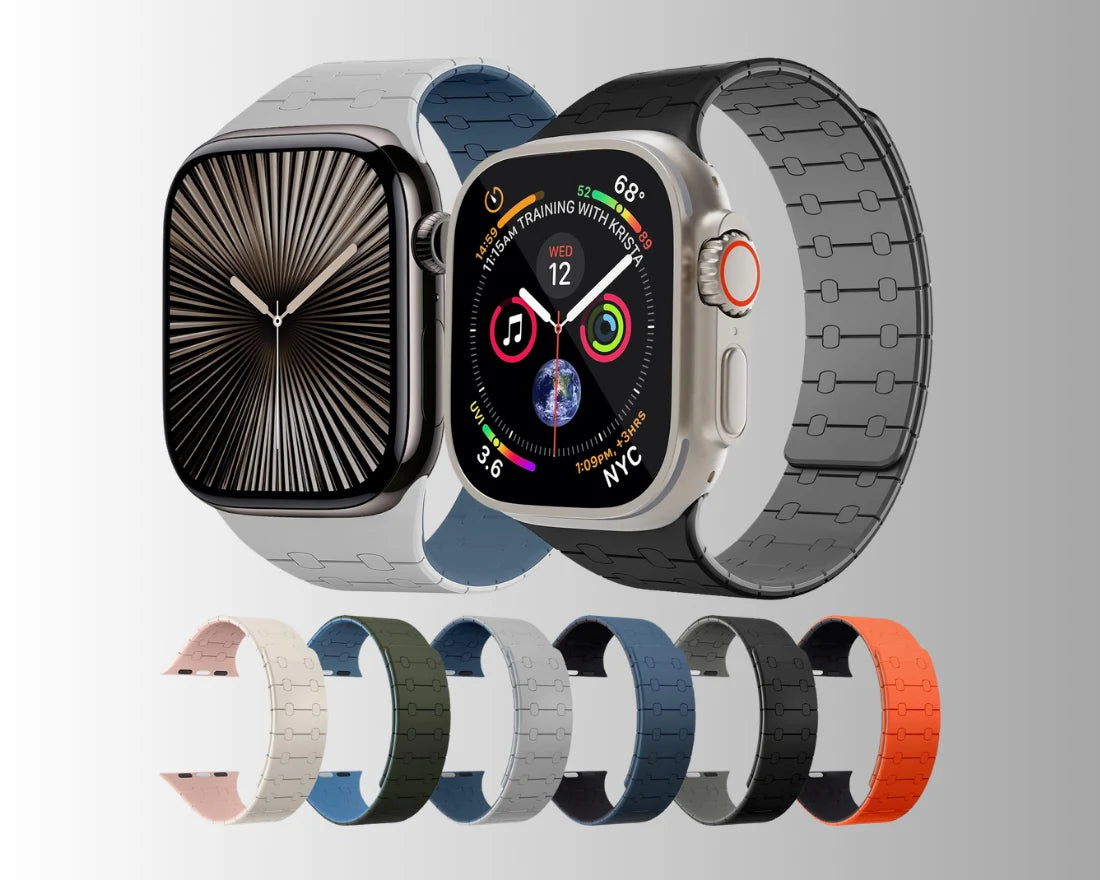 Creslia Magnetic Link Silicone Band for Apple Watch – Brown