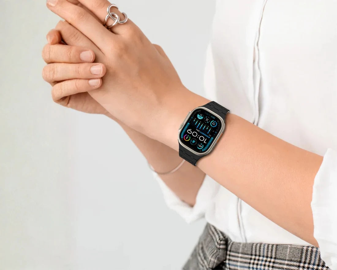 Creslia Magnetic Link Silicone Band for Apple Watch – Brown