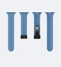Creslia Silicone Magnetic Buckle Apple Watch Band Blue - all bands view