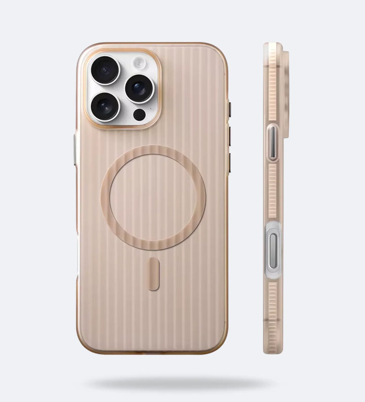 Corrugated Hybrid MagSafe Case Cover for iPhone - Desert - Creslia