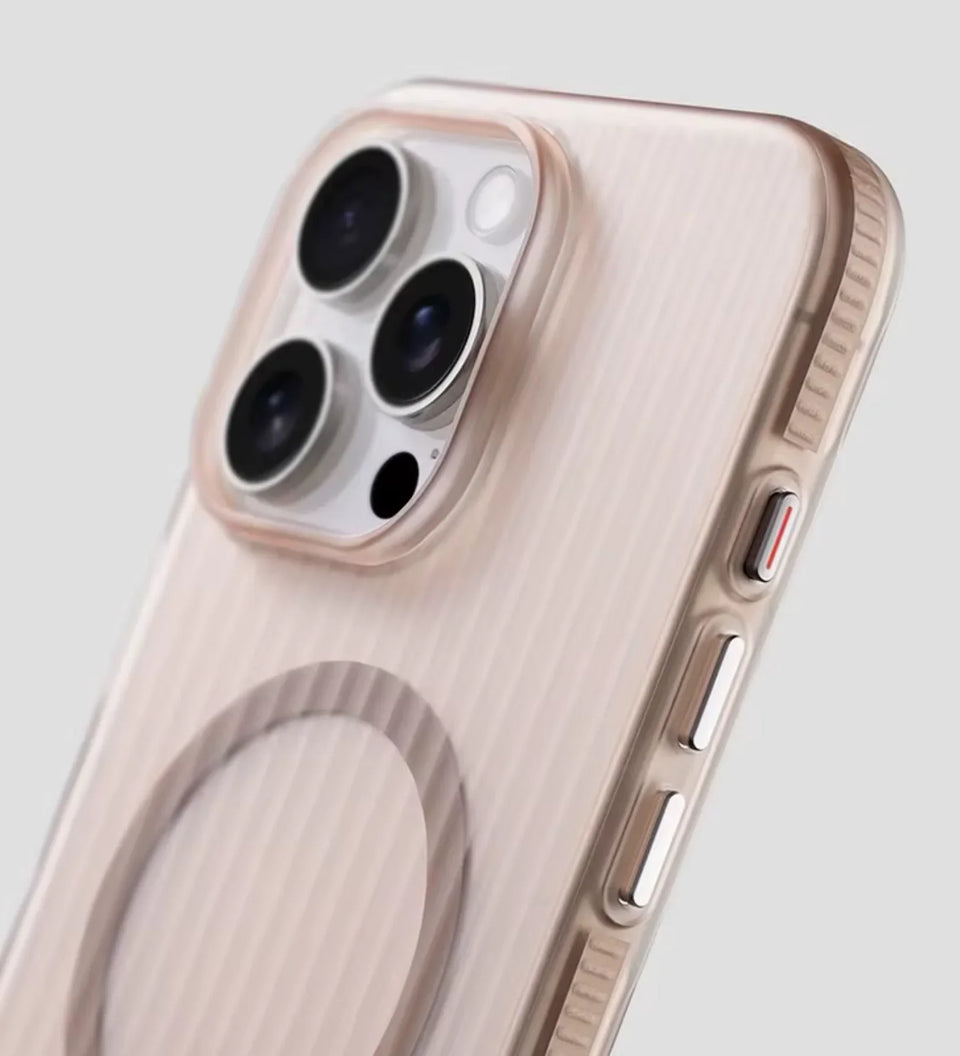 Corrugated Hybrid MagSafe Case Cover for iPhone - Desert - Creslia