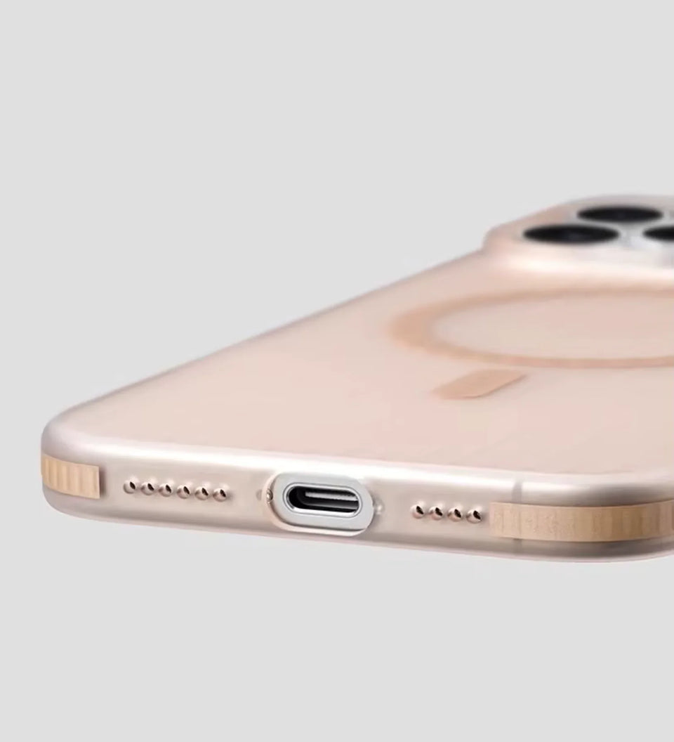Corrugated Hybrid MagSafe Case Cover for iPhone - Desert - Creslia